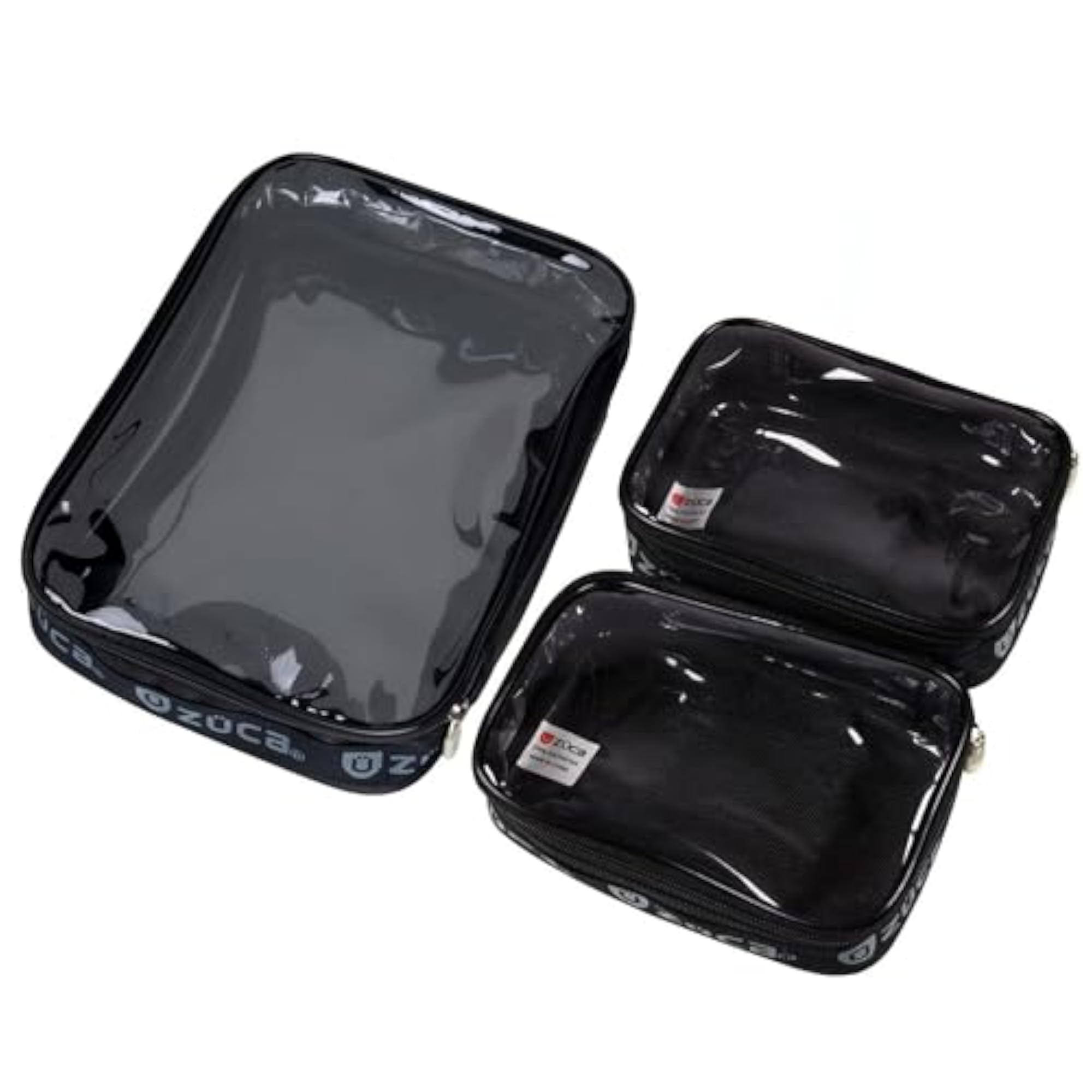 Utility Pouch Combo Set - Large and Mini Pouches, Clear